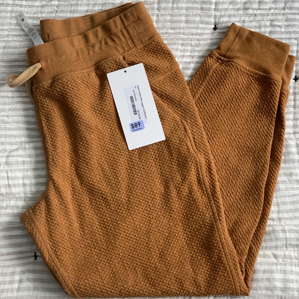 Lululemon athletic warm down joggers